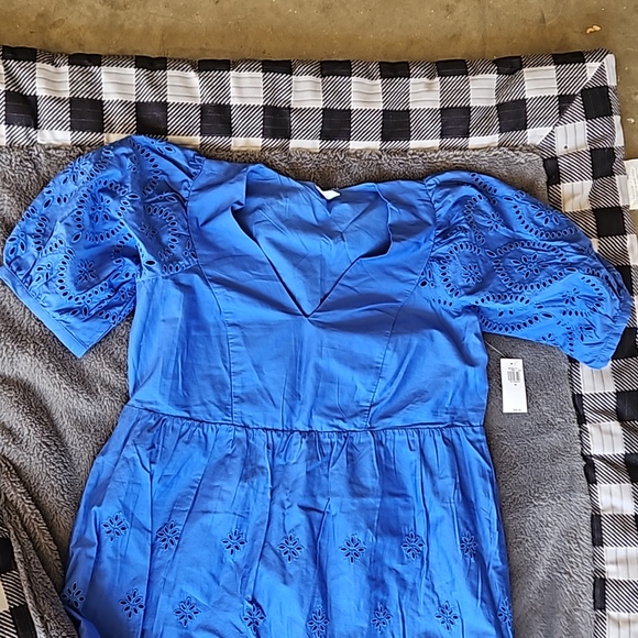 NWT Old Navy Royal Blue Eyelet dress - Picture 3 of 6